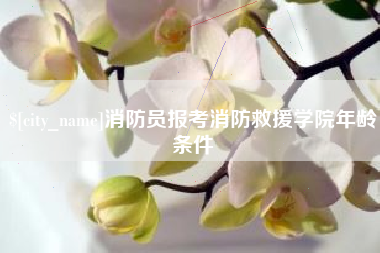 台湾消防员报考消防救援学院年龄条件
