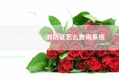 台湾消防证怎么查询系统