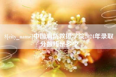 台湾中国消防救援学院2024年录取分数线是多少