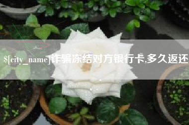 台湾诈骗冻结对方银行卡,多久返还