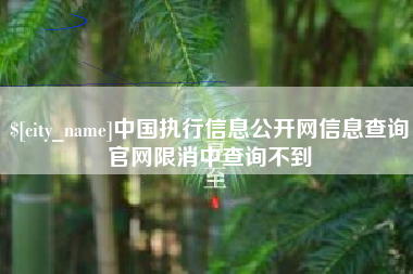台湾中国执行信息公开网信息查询官网限消中查询不到