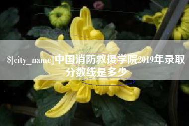 台湾中国消防救援学院2019年录取分数线是多少