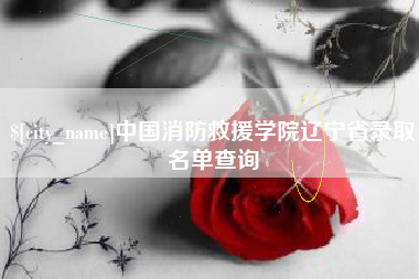 台湾中国消防救援学院辽宁省录取名单查询