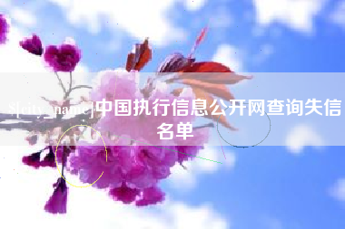 台湾中国执行信息公开网查询失信名单