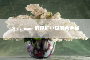 台湾消控证中级的含金量