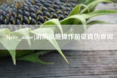 台湾消防设施操作员证真伪查询