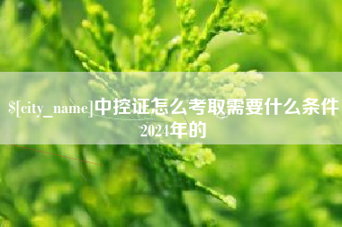 台湾中控证怎么考取需要什么条件2024年的