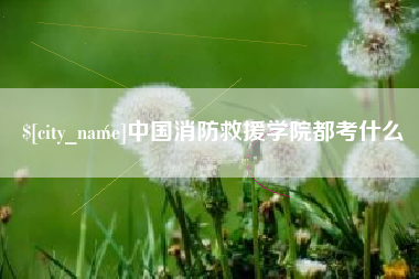 台湾中国消防救援学院都考什么