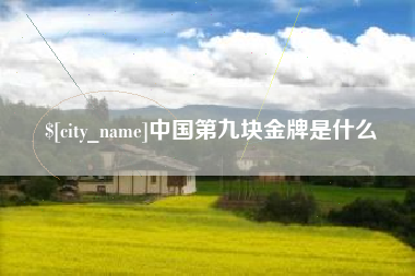 台湾中国第九块金牌是什么