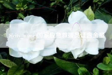 台湾国家应急救援员证含金量
