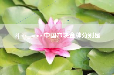 台湾中国六块金牌分别是